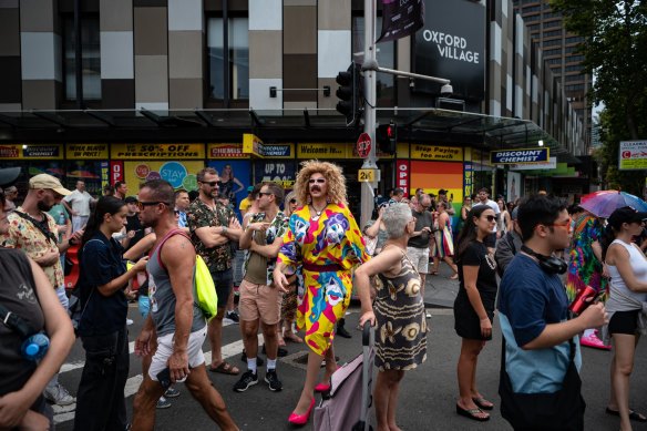Participants in the Oxford Street event to close the World Pride festival.