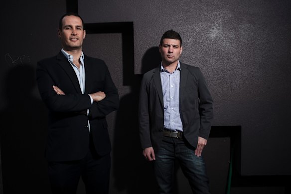 Jeremy Same and Adam Schwab  in the early days of their careers as online entrepreneurs.