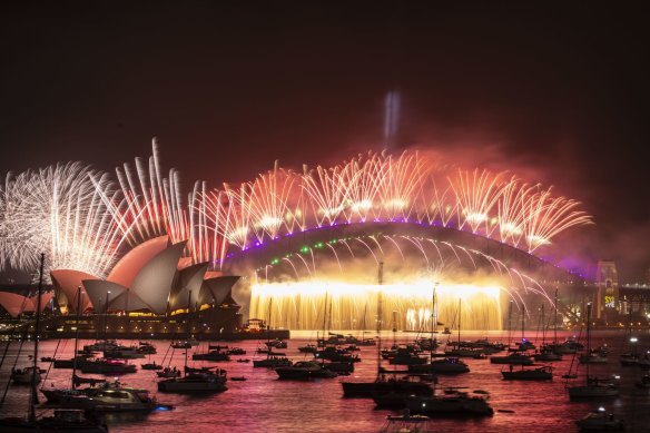 Sydney's iconic New Year's Eve fireworks.