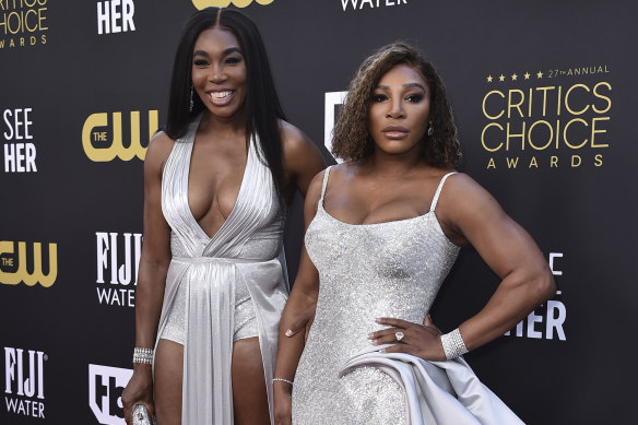 Venus and Serena Williams at the Critics Choice Awards. 