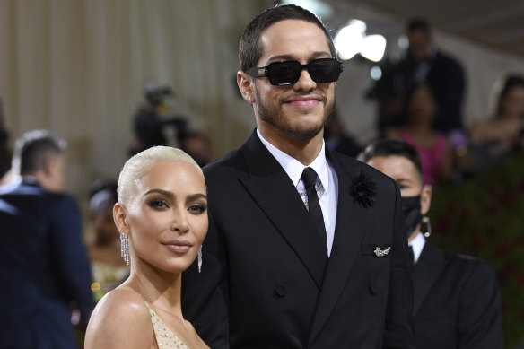 Kim Kardashian and Pete Davidson attend the Met Gala in happier times.