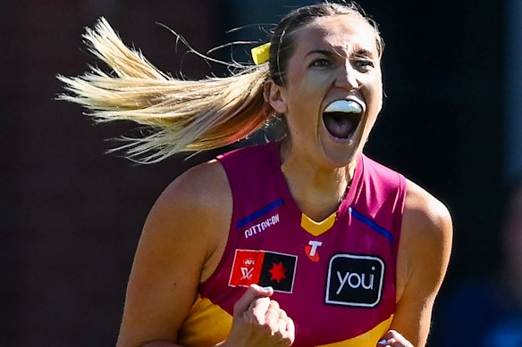 Taylor Smith pictured during her Brisbane Lions days. 