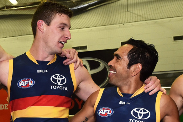 Josh Jenkins and Eddie Betts in 2016, before the camp.