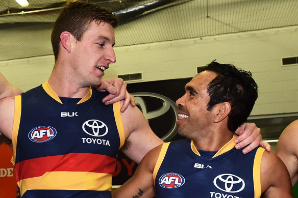 Josh Jenkins and Eddie Betts in 2016, before the camp.