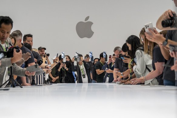 Attendees at this week’s Apple Event, the company’s annual celebration of mass consumerism.