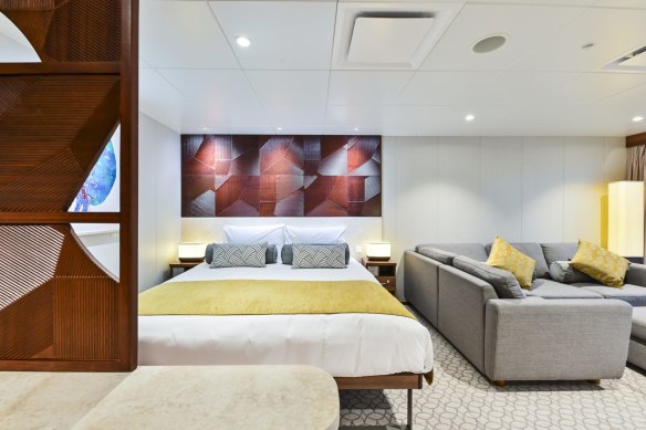 The bridge deck suite on Coral Geographer.