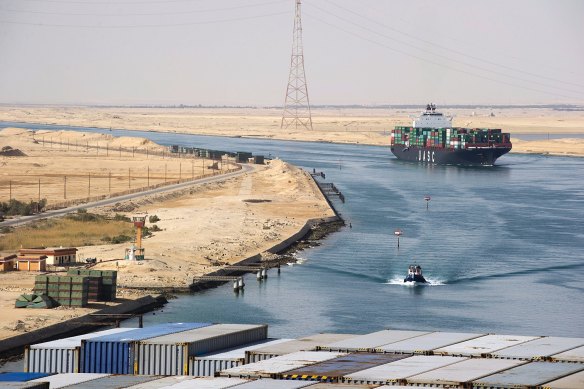 More than 12 per cent of the world’s trade passes through the Suez Canal.