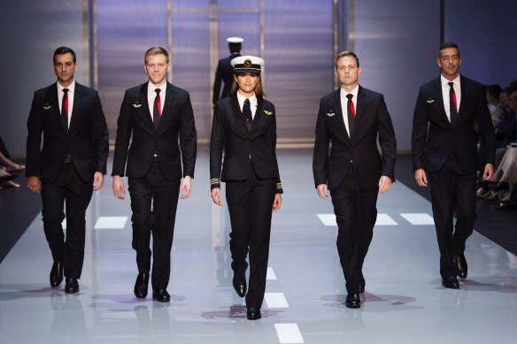 Australian Martin Grant’s designs for Qantas pilots.