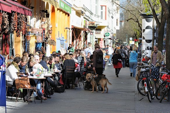 Thrift shops and lively cafes draw a youthful crowd… Kreuzberg, Berlin.