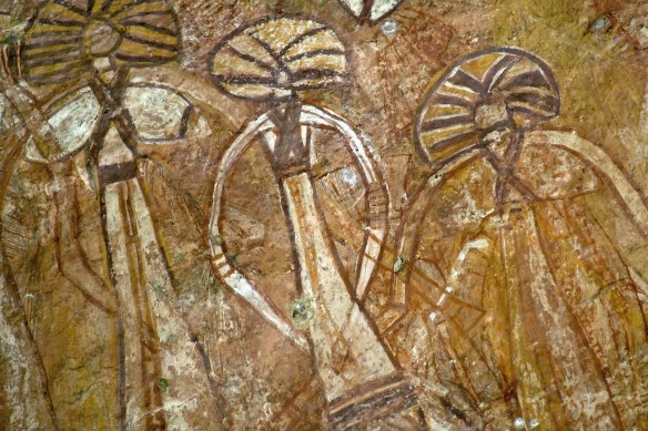 Rock art in Kakadu National Park.