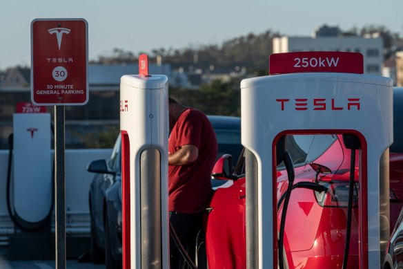 Tesla stock is up 65 per cent since November 4, the day before the election.