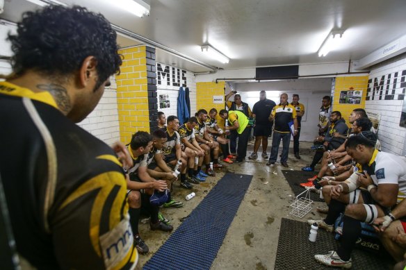 Penrith Emus in the sheds in 2015.