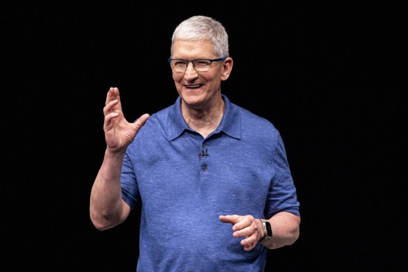 Apple CEO Tim Cook at the company’s Worldwide Developers Conference in Cupertino, California, last month.