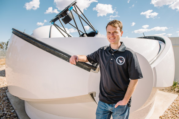 Brett Addison, who led the team that catalogued the planet’s features, at USQ’s Mount Kent Observatory.