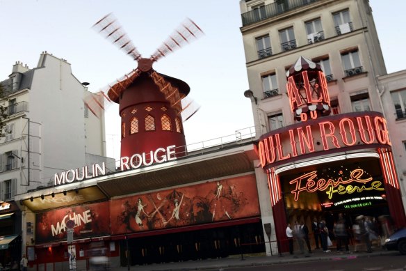 The Moulin Rouge cabaret in Paris.