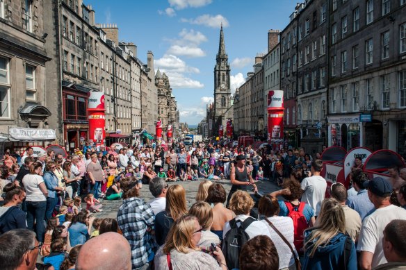 Edinburgh is home to the Fringe Festival, the world’s biggest arts festival, in August.