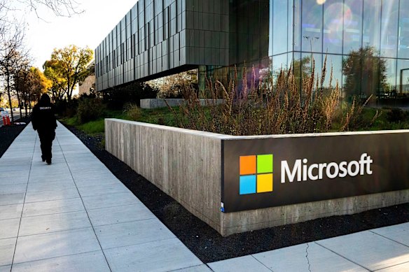 Microsoft tumbled 10 per cent with concerns rising about how much the company is investing in AI. 