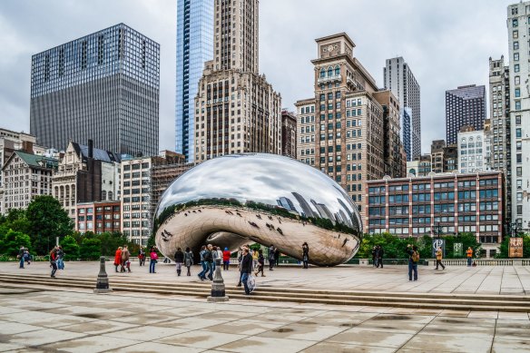 Bates Smart director Philip Vivian said the Central Station development should maximise public benefit, like Millennium Park in Chicago (pictured), which was built over rail lines. 