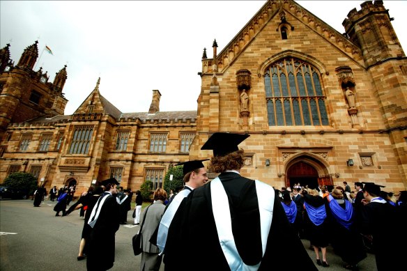 The proportion of students being awarded high distinctions and distinctions was higher in 2021 compared with 2011 at Sydney University, UNSW and the University of Wollongong. 