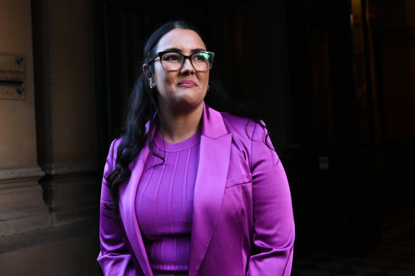 Folbigg’s solicitor Rhanee Rego outside the inquiry on Wednesday.