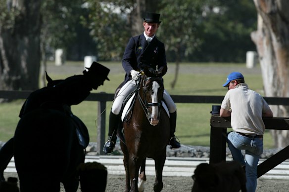 Ryan is preparing to compete at the Sydney International Equestrian Center in 2003.