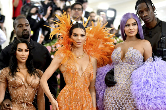 Reality TV playground: Kim Kardashian, Kanye West, Kendall Jenner, Kylie Jenner and Travis Scott at the 2019 Met Gala. 