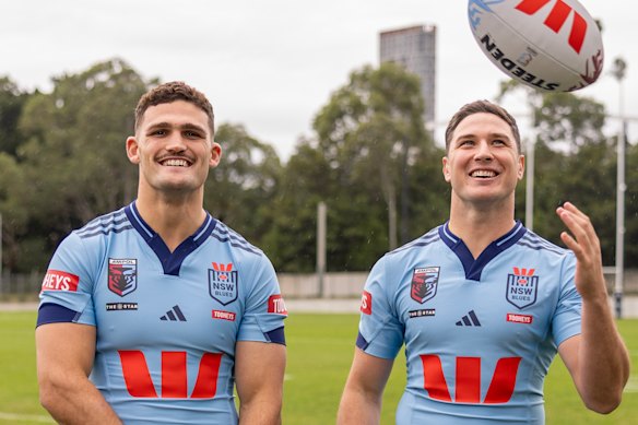 Sixes and sevens: Nathan Cleary and Mitchell Moses.