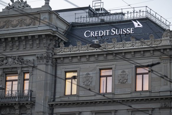 Credit Suisse’s stock in Switzerland leaped 19.2 per cent after it said it will strengthen its finances by borrowing up to 50 billion Swiss francs ($81 billion) from the Swiss National Bank.