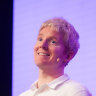 Stripe CEO Patrick Collison on-stage in Sydney.