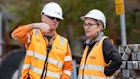 Premier Jacinta Allan at the Suburban Rail Loop site in 2023 when she was Suburban Rail Loop Minister. 