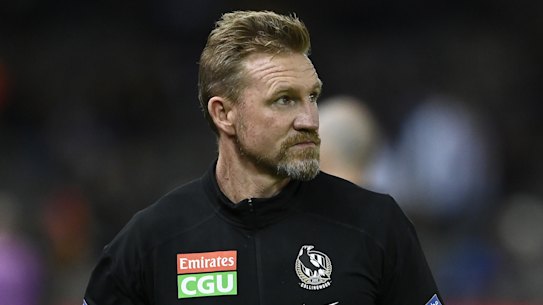 Collingwood coach Nathan Buckley.