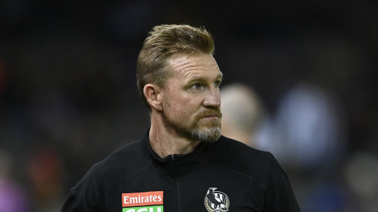 Collingwood coach Nathan Buckley.