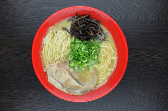 The signature ramen from Hakata Gensuke in Russell Street. 