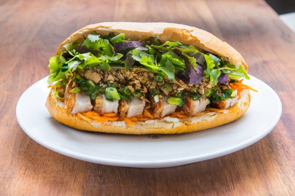 Ca Com’s roast pork banh mi.  