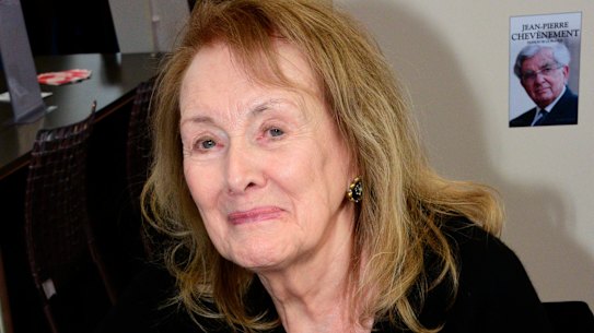 French author Annie Ernaux poses for a photo, in 2019.