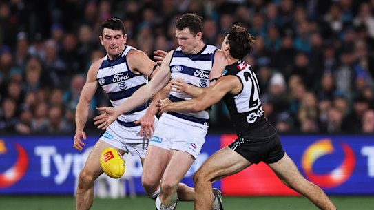 Patrick Dangerfield sustained a partially collapsed lung in his return.
