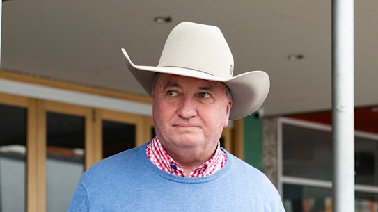 Barnaby Joyce in Albury in May. 