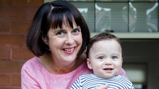 Amanda Conroy and her son Augie.