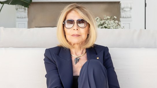 Carla Zampatti photographed at her home in Woollahra on Monday.