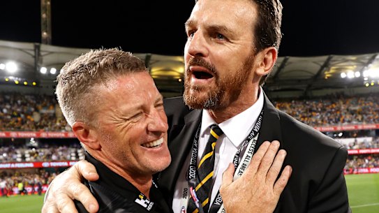 Richmond coach Damien Hardwick and ceo Brendon Gale