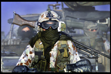 SAS soldiers on patrol in Afghanistan.