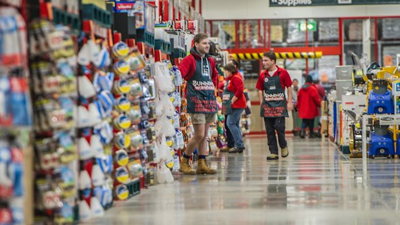 Earnings at Bunnings jumped 12 per cent. 
