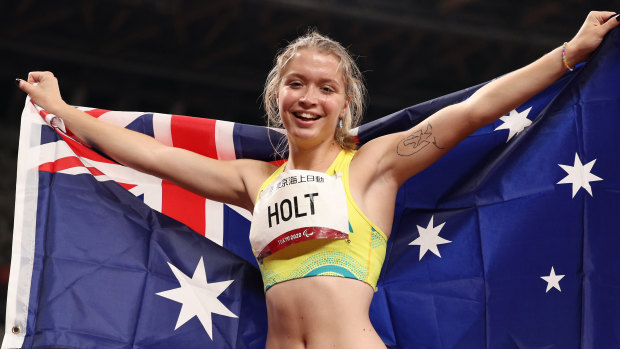 Isis Holt won a silver medal on Sunday night in her 200m event. 