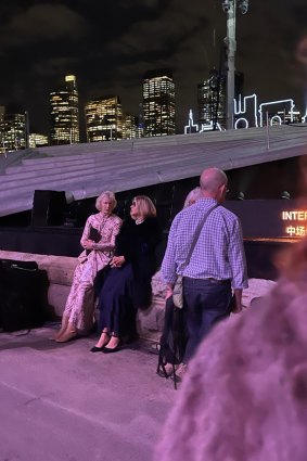 Carla Zampatti, seated right, at the opera last Friday night.