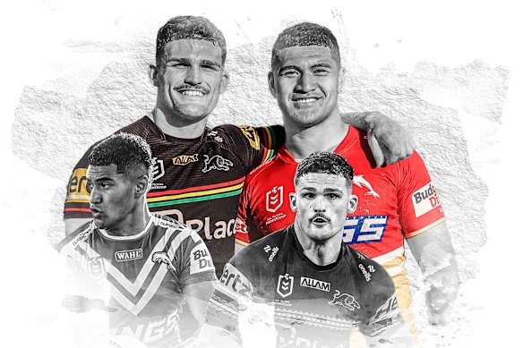 Nathan Cleary and Isaiya Katoa.