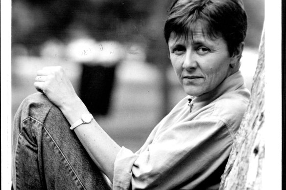 Helen Garner, photographed in 1985.