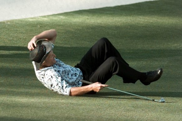 Heartbreak: Greg Norman’s Masters misfortune is etched into folklore.