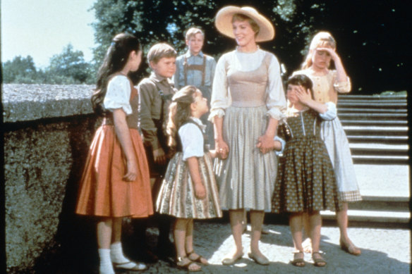 Julie Andrews with some of the Von Trapp children in The Sound of Music. Andrew McKinnon had to tell people that his touring group was not the original children.