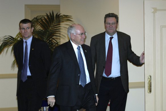 John Howard with Alexander Downer in 2007.