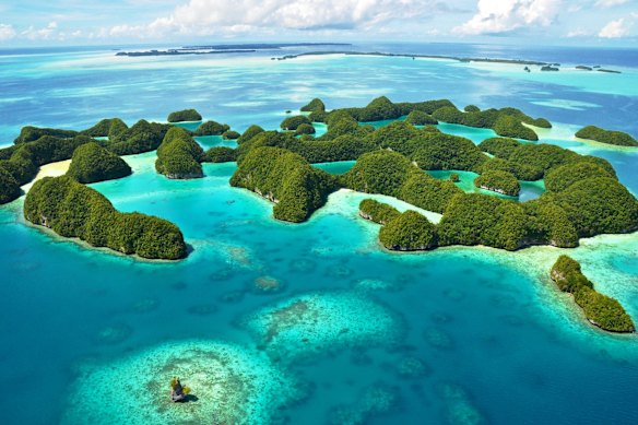 Palau is a nation of about 340 islands scattered across 466 square kilometres.